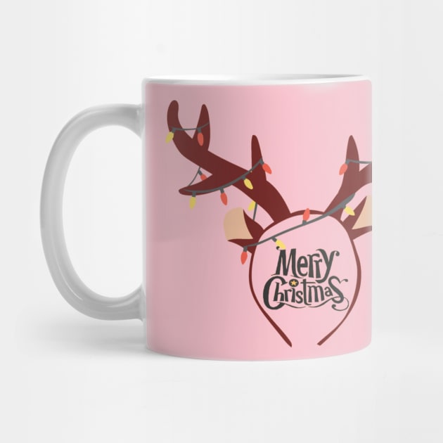 Merry Christmas Reindeer Horn by Christamas Clothing